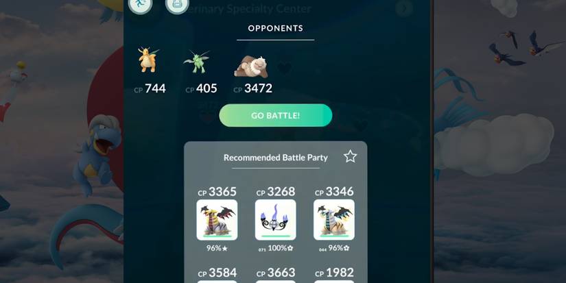 Pokemon GO giving players a Recommended Battle Party or a Gym