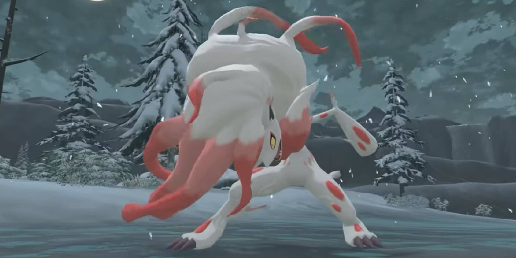 Hisuian Zoroark in a tundra in Pokemon Legends Arceus