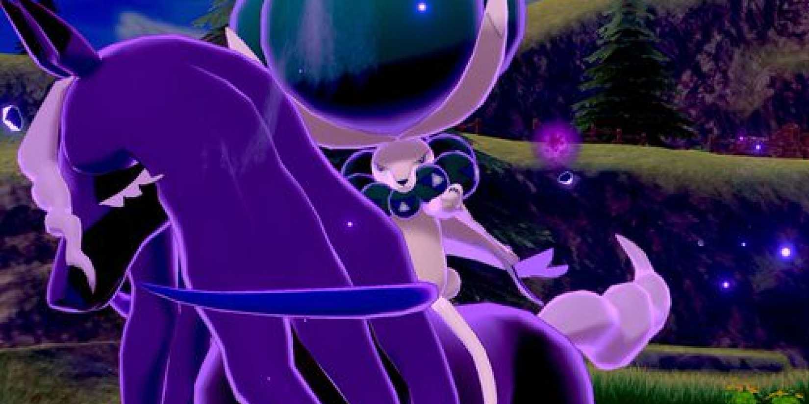 Calyrex riding a Spectrier in Pokemon Sword & Shield