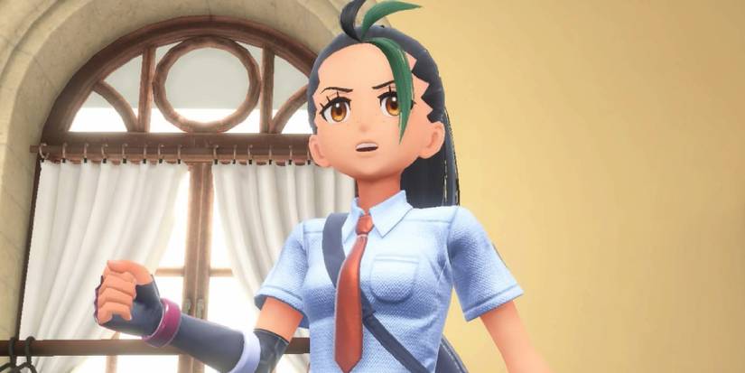 Nemona in a cutscene from Pokemon Scarlet & Violet