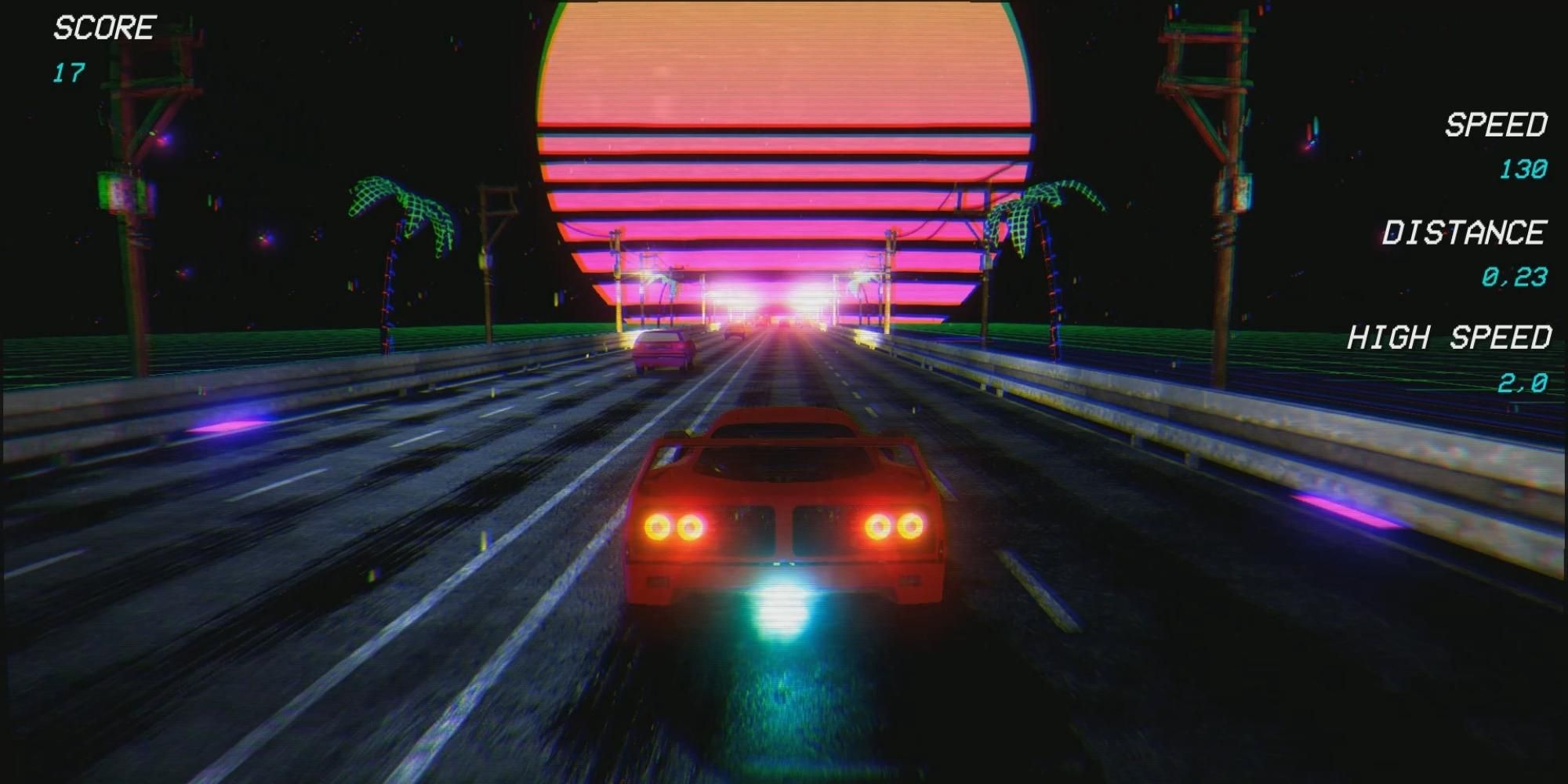 racing in Retrowave