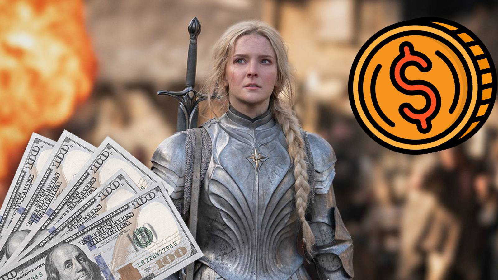 Lord of the Rings of Power Morfydd Clark as Galadriel