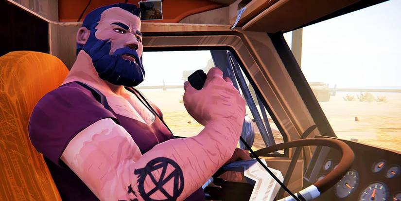 John Driving His Truck In Road 96