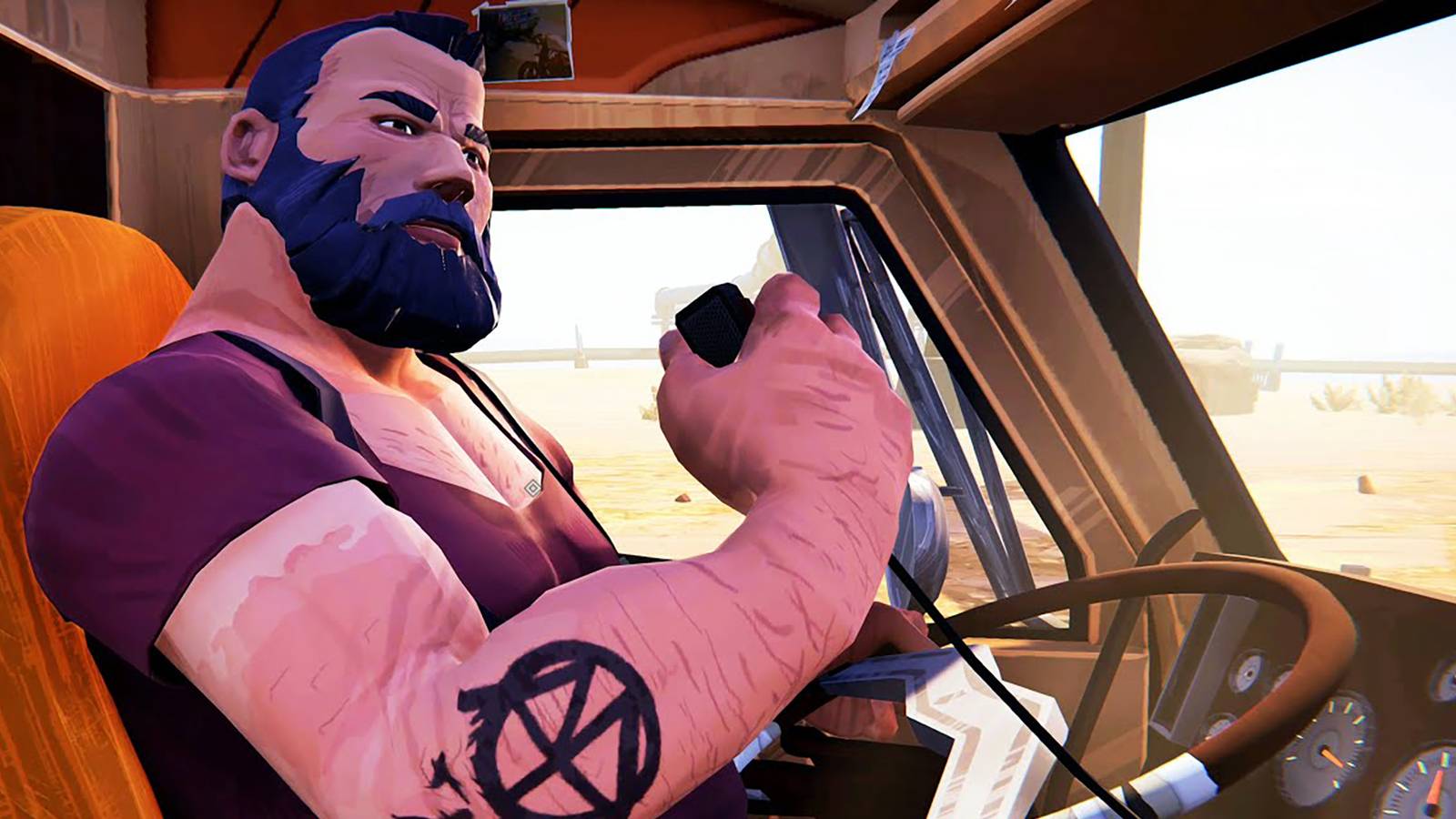 John Driving His Truck In Road 96