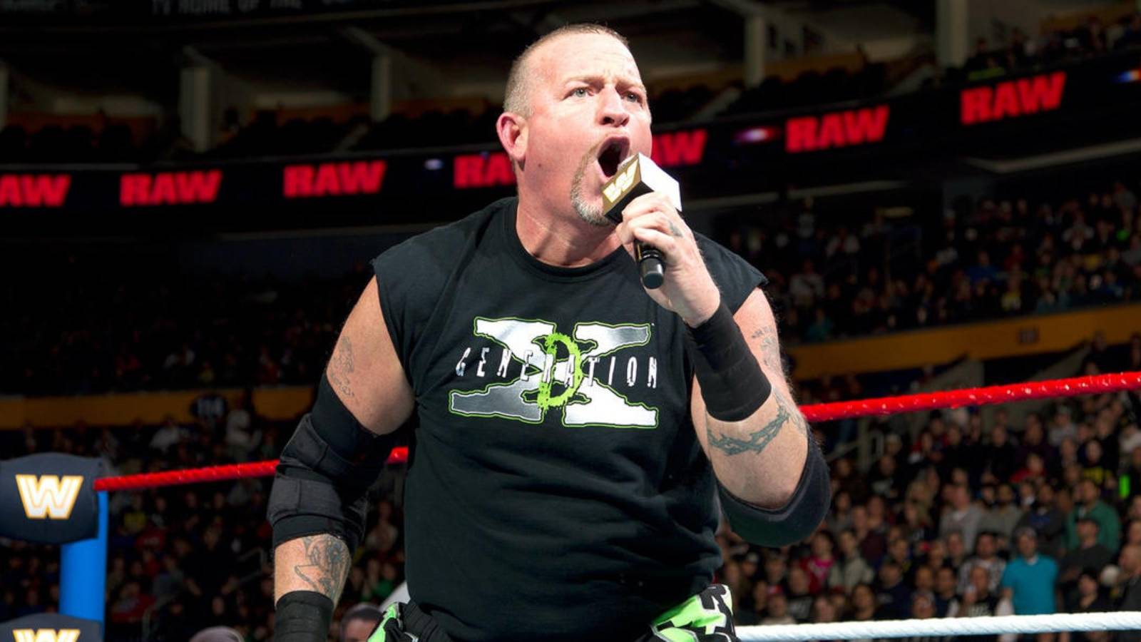 WWE Brian Road Dogg James wearing D-Generation X shirt