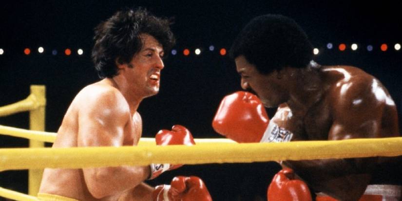 Rocky and Apollo boxing in Rocky II