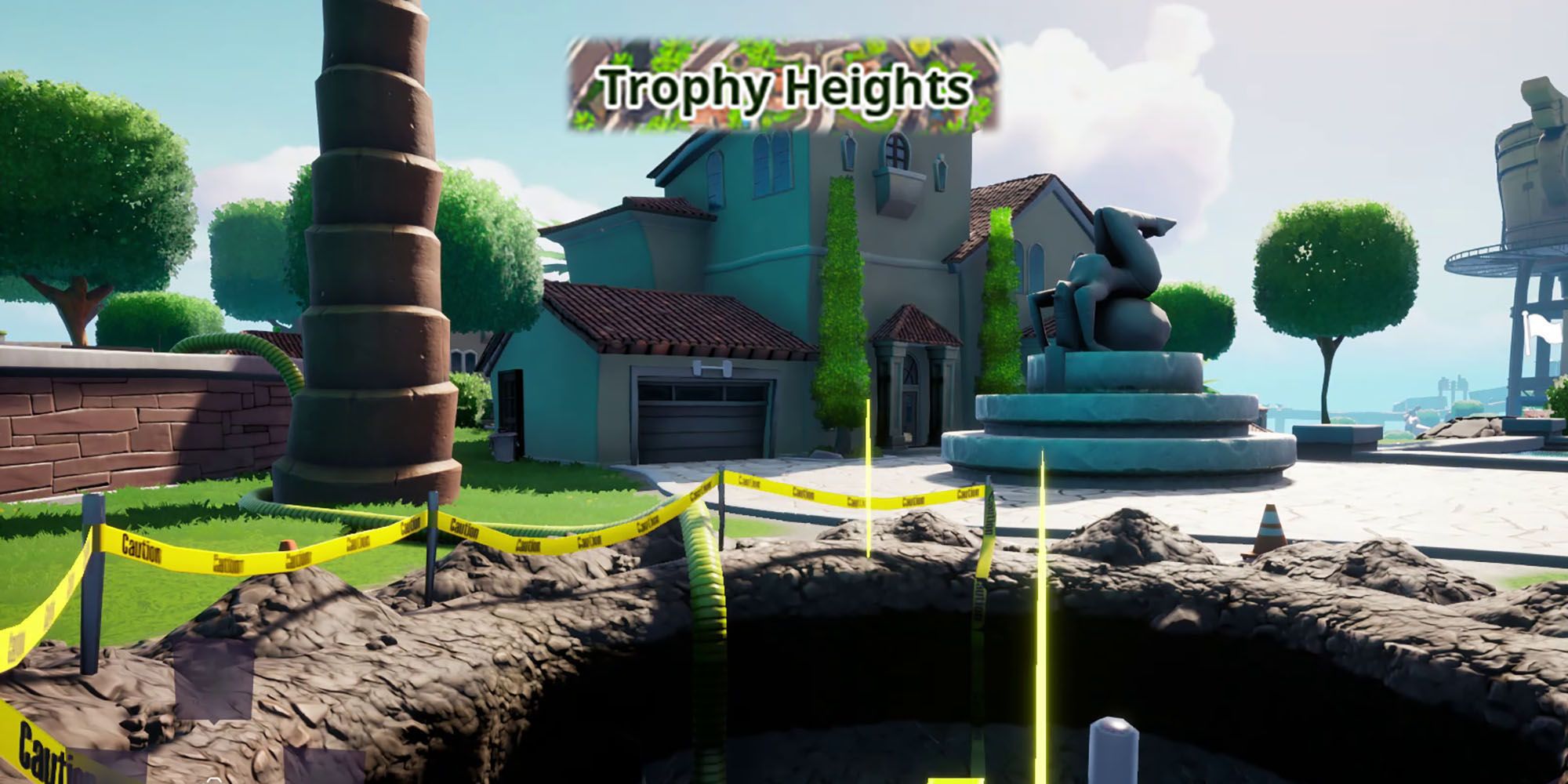 Rumbleverse - Close Up Look At A Part Of Trophy Heights In-Game