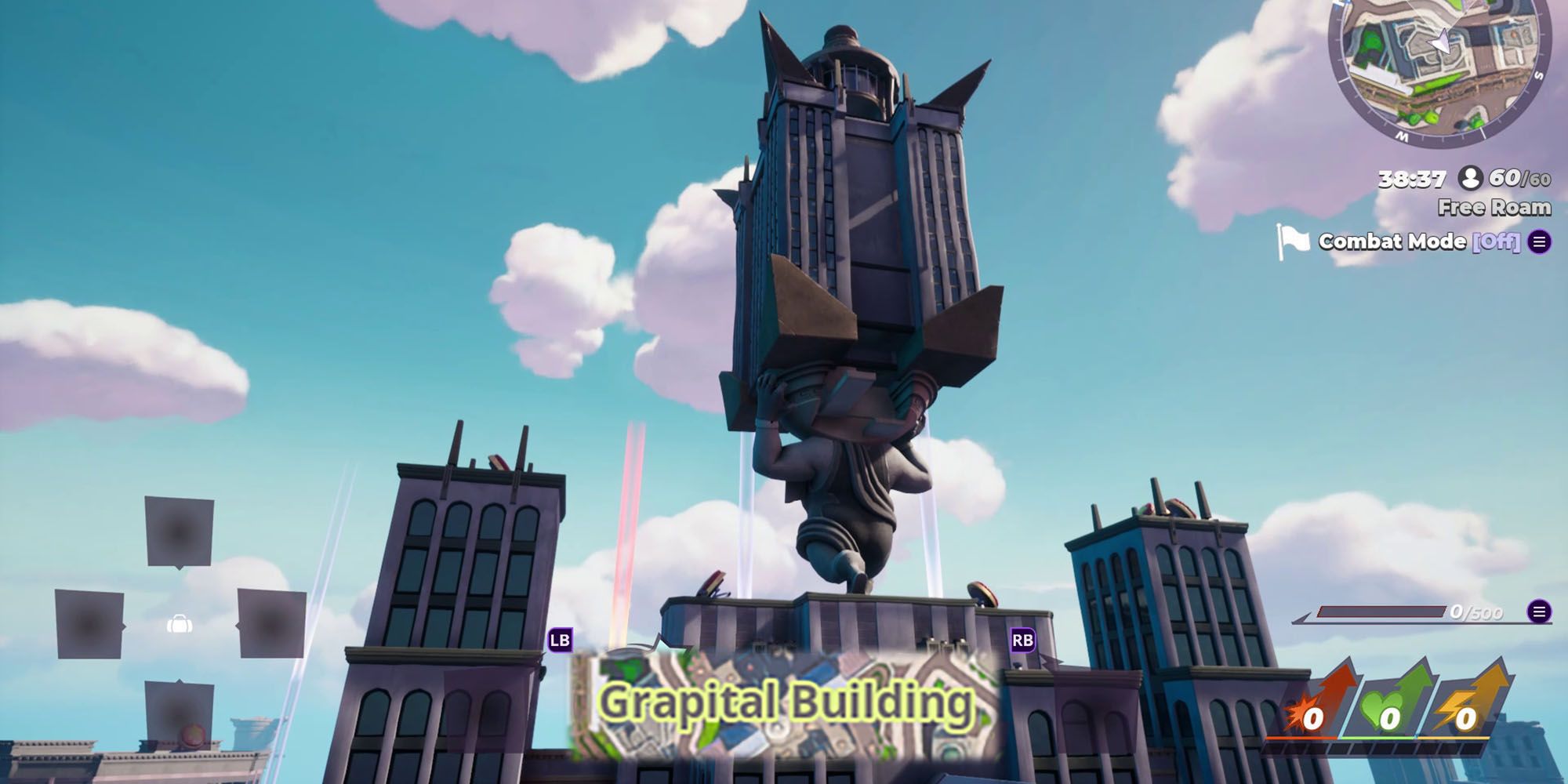 Rumbleverse - Close Up Look At The Grapital Building In-Game