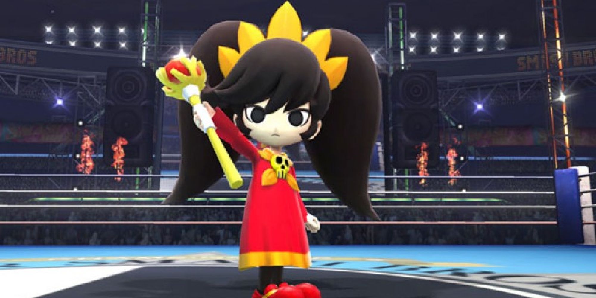 Ashley appearing as an assist trophy in Super Smash Bros for Wii U