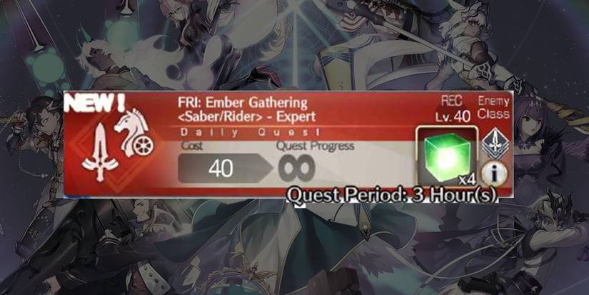 Saber Training Ground Expert is a quest to do to grind for Phoenix Feathers