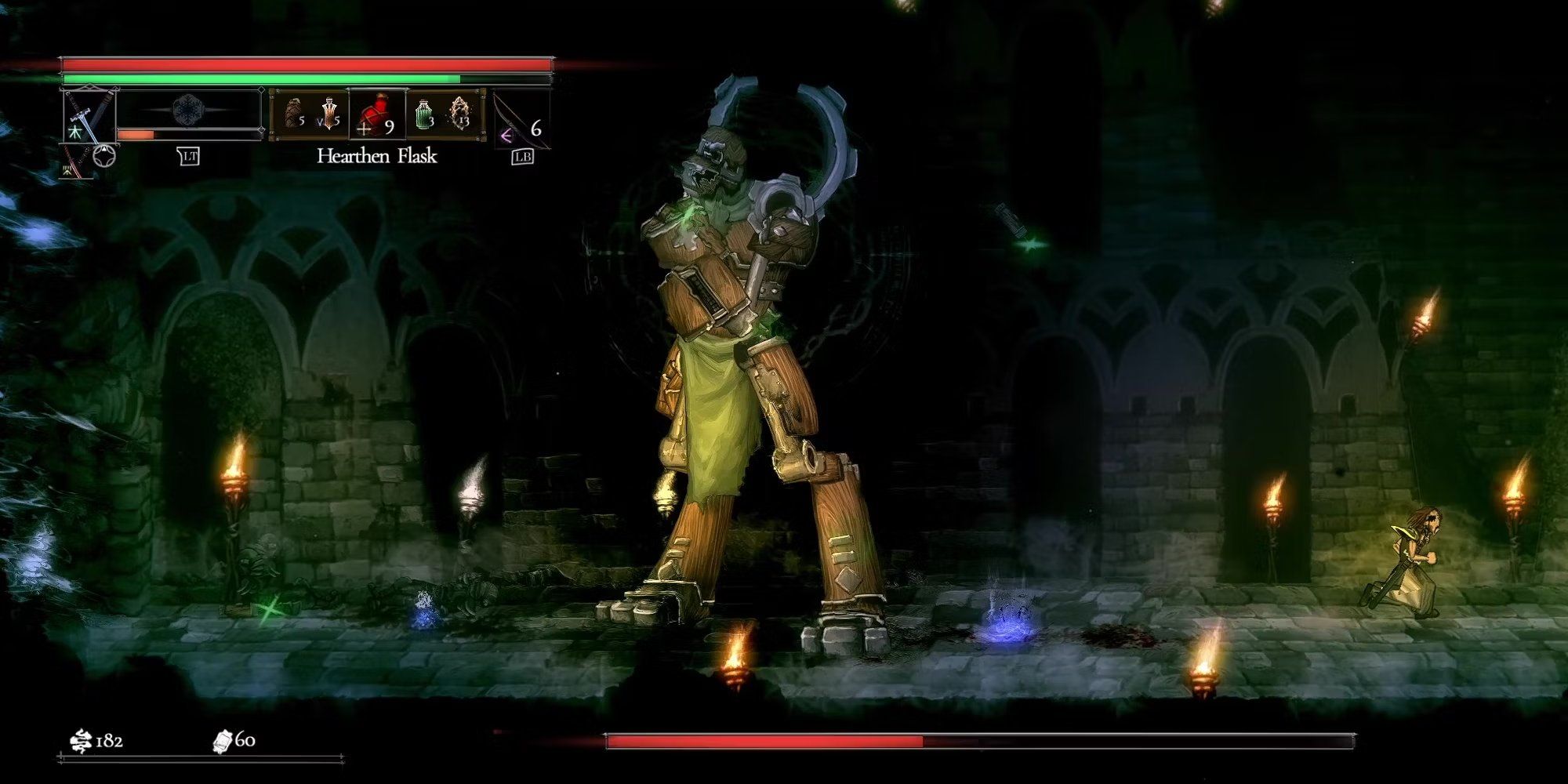 Mechanomancer boss fight in Salt and Sacrifice