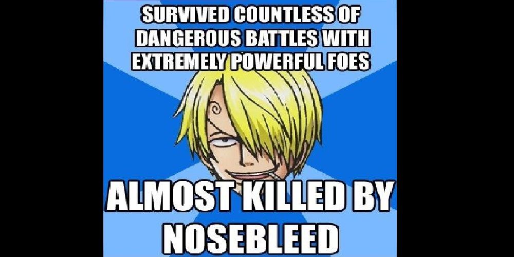 Meme image featuring Sanji from One Piece 