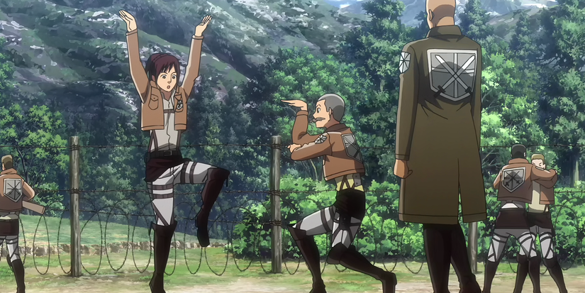Sasha and Connie Playfighting - Attack on Titan Season 1