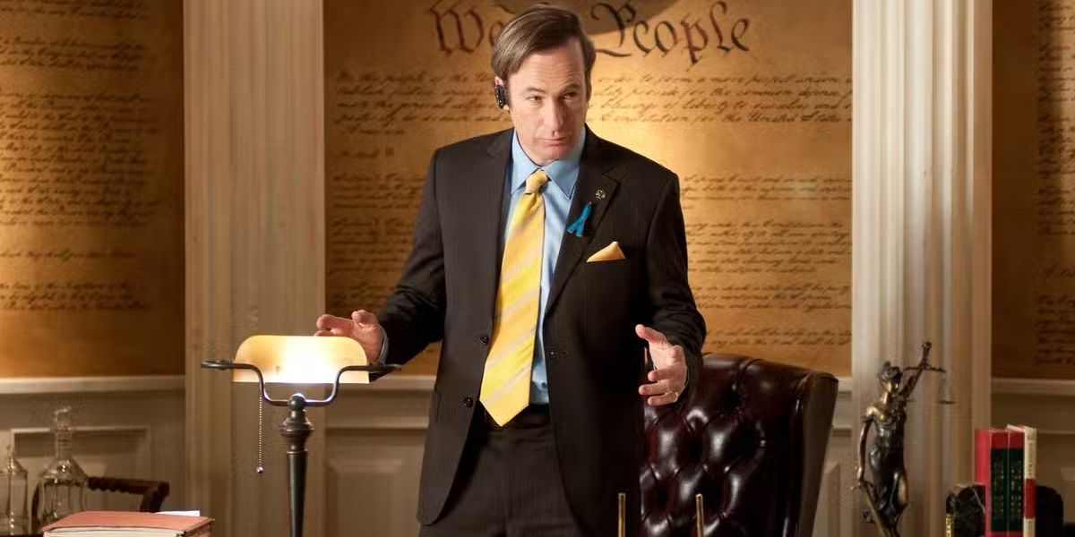 Saul Goodman in his office in Breaking Bad