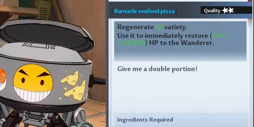 Screenshot of buffs in cooking Tower of Fantasy
