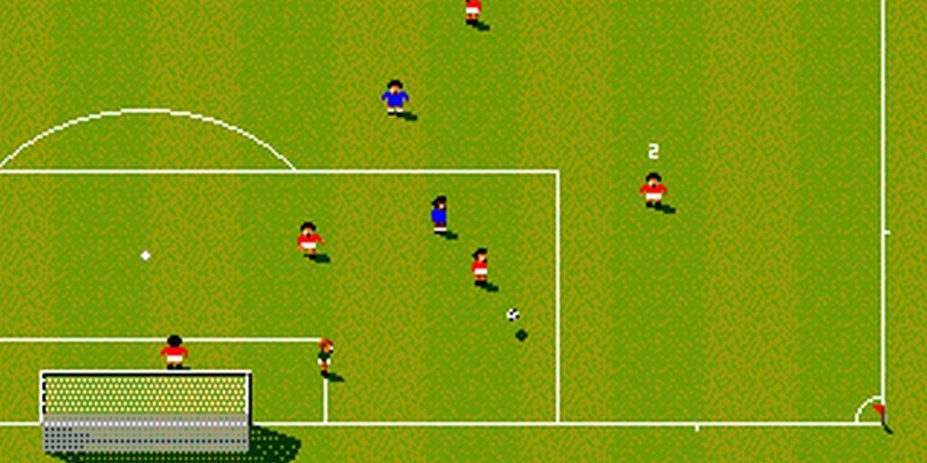 Birds eye view of the pitch Sensible Soccer