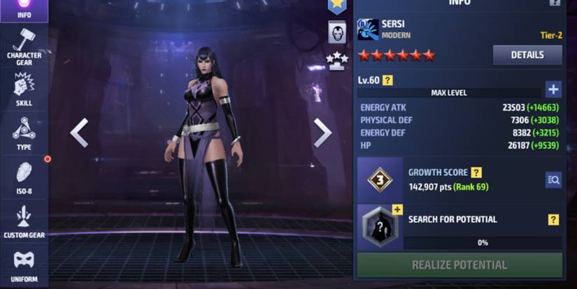 Sersi from Marvel Future Fight