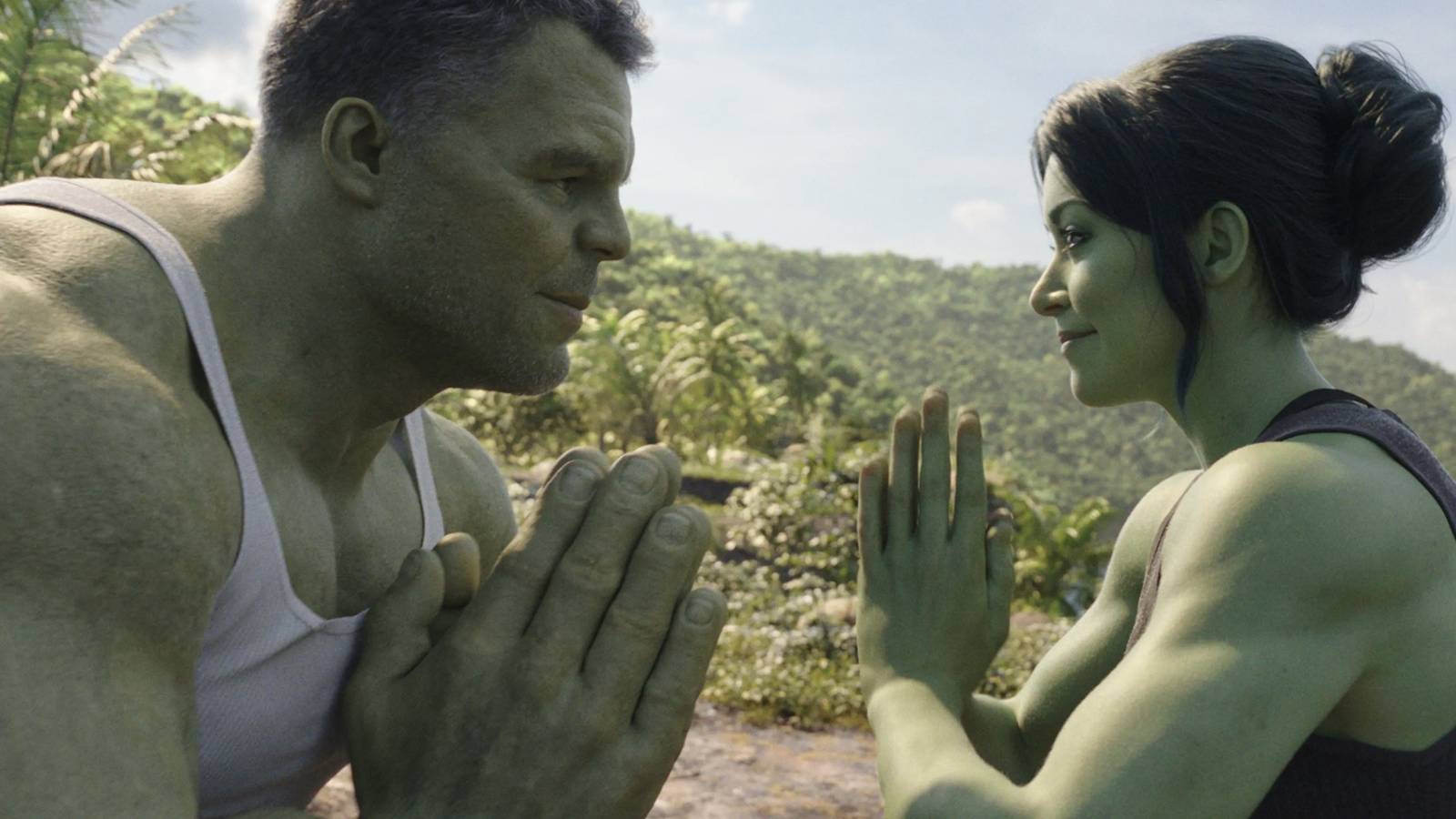 She-hulk and hulk training in premiere episode Cropped