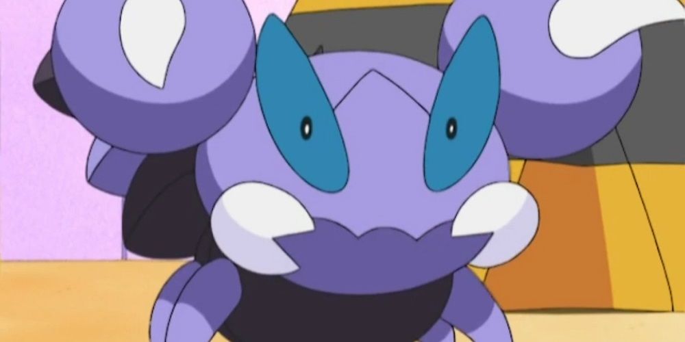 Skorupi as it appears in the Pokemon Diamond and Pearl Anime