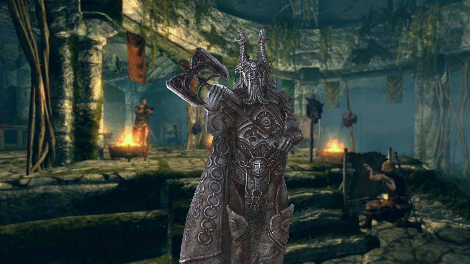 Skyrim gallows rock dungeon silver hand fort ysgramor wuuthrad statue