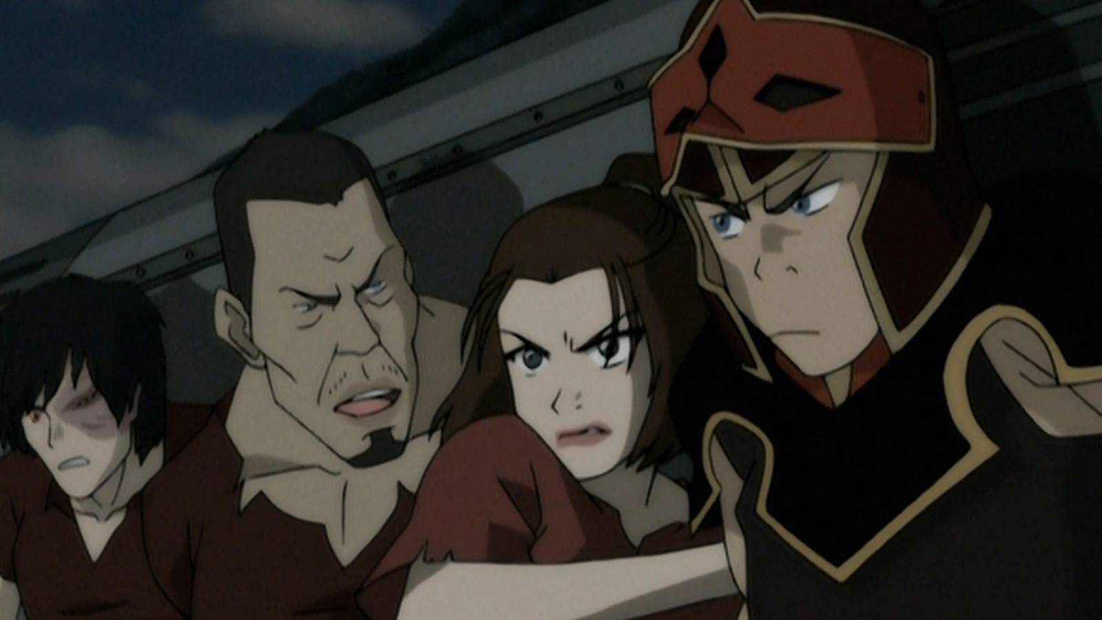 Sokka, Suki, and Zuko in the Boiling Rock