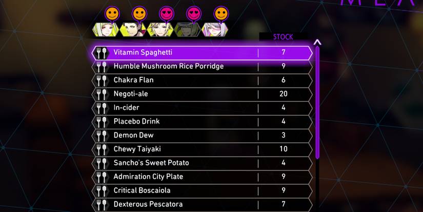 SoulHackers2EatingMenu