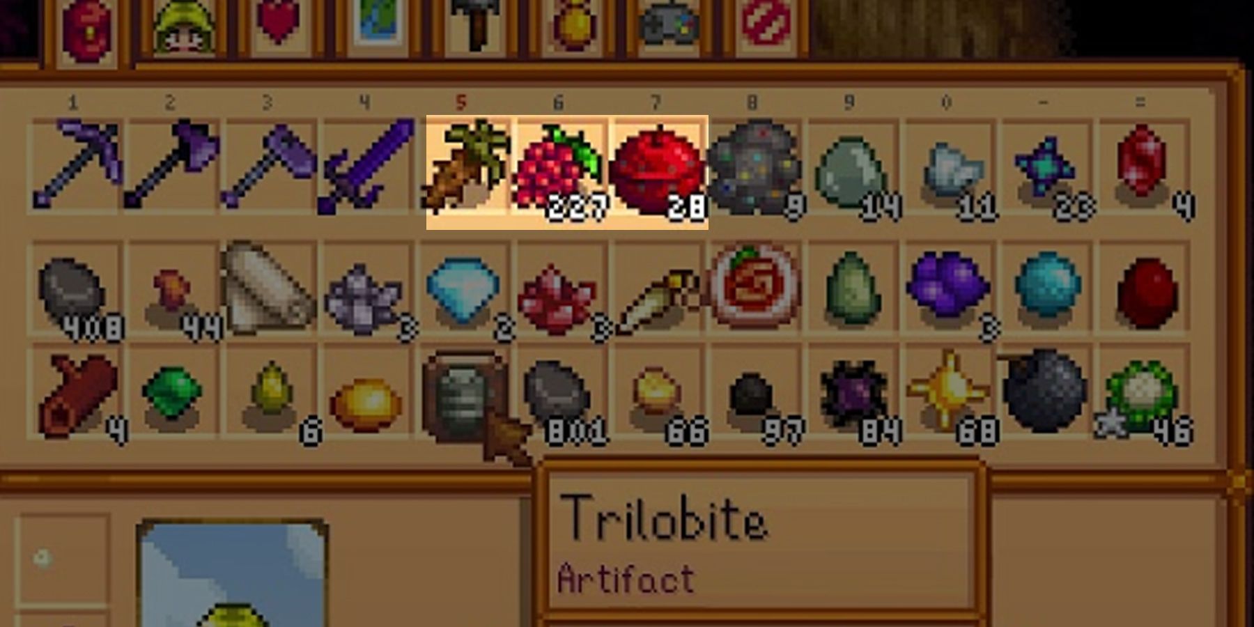 Stacks of Food in Stardew Valley