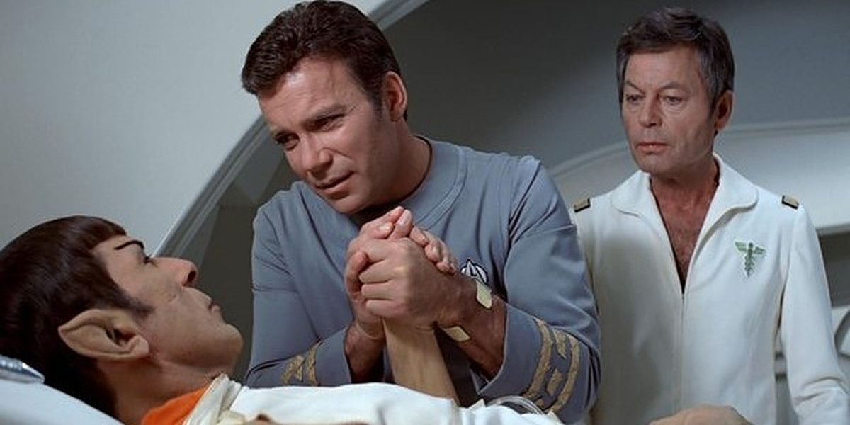 Star Trek Kirk and Spock hold hands