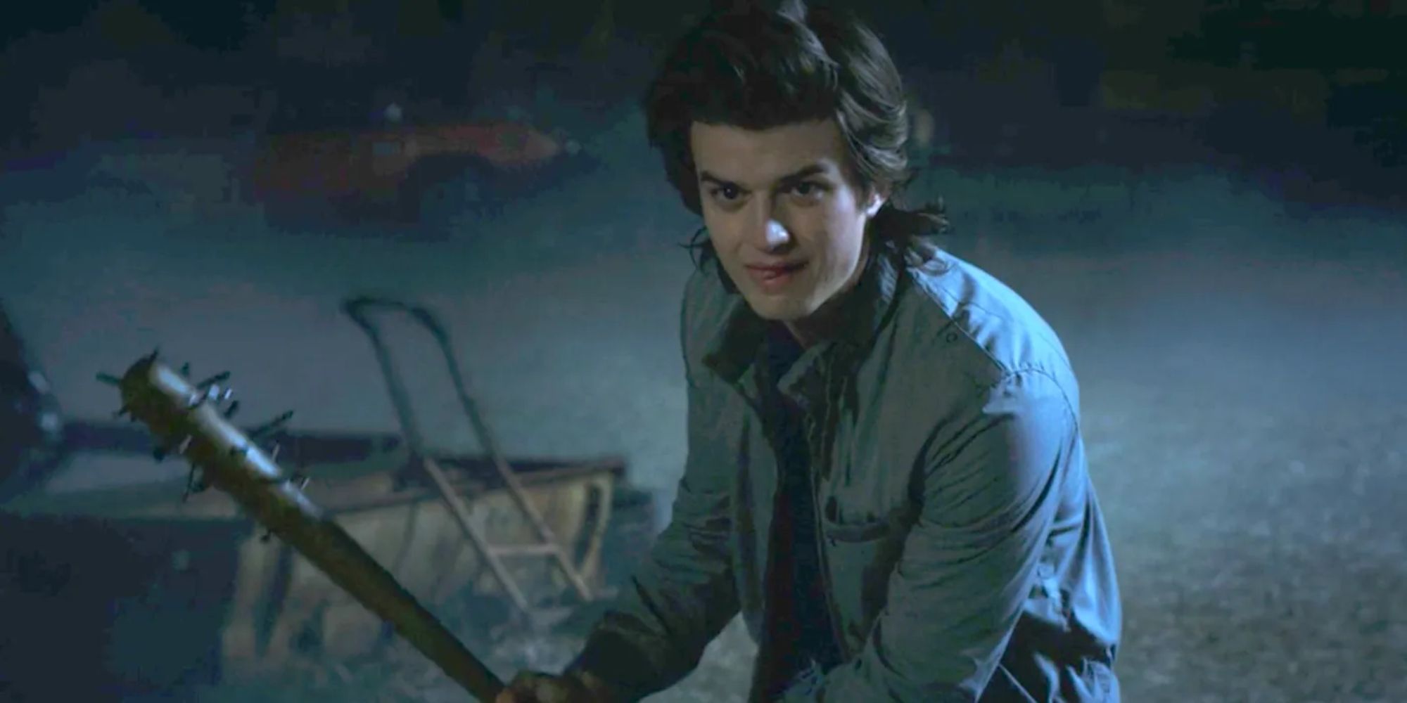 Steve Harrington From Stranger Things Holding Baseball Bat