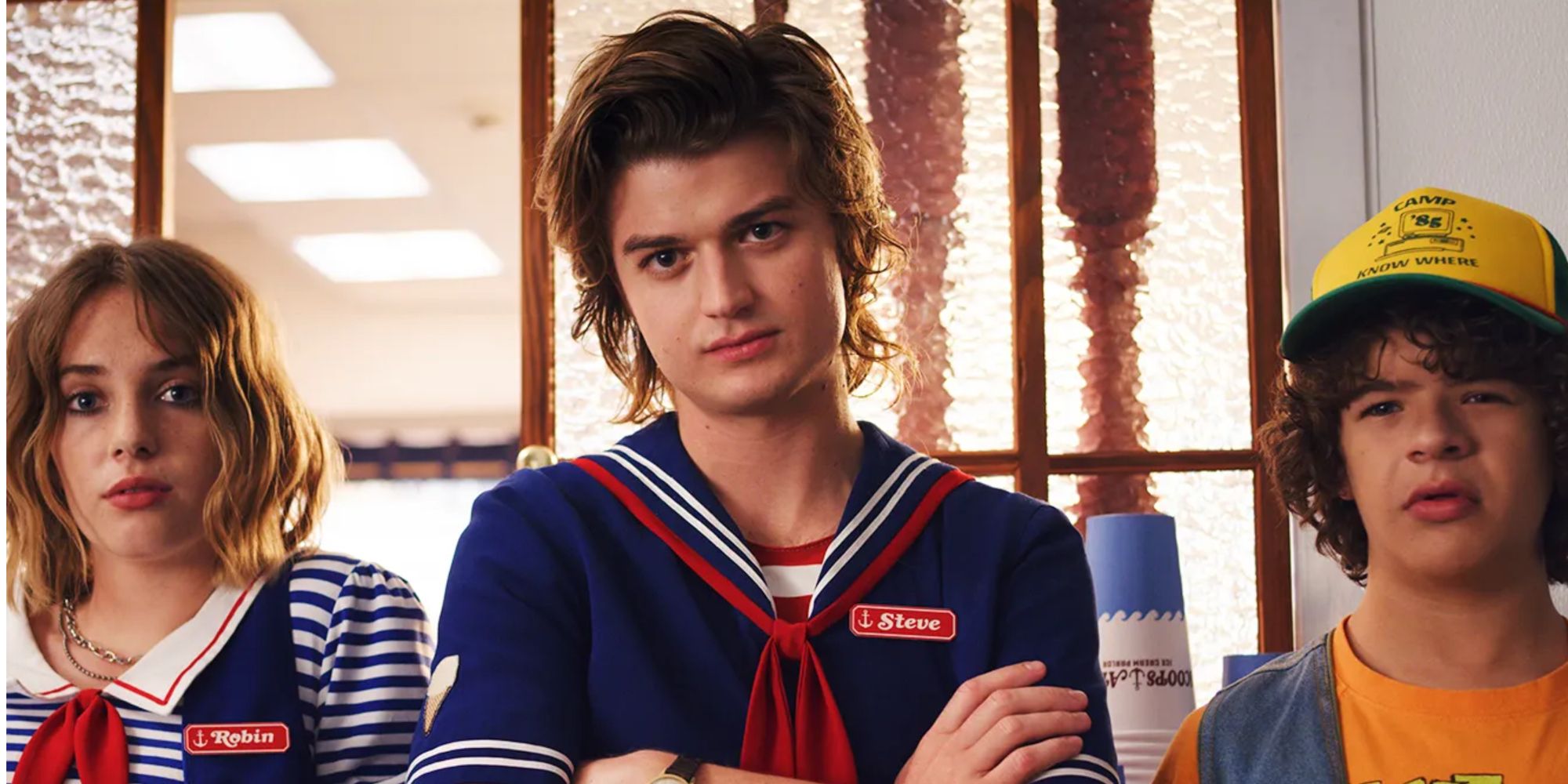 Steve Harrington From Stranger Things Season 4 with Robin and Dustin 