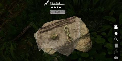 Crafting a Stick Blade in Green Hell