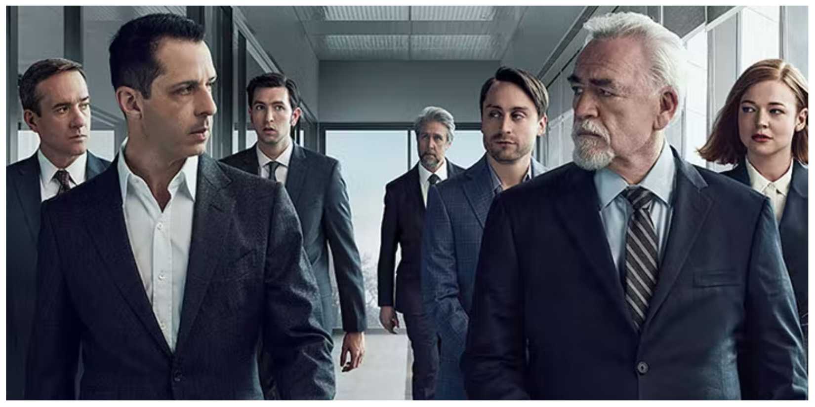 Succession Tom, Kendall, Greg, Connor, Roman, Logan, and Shiv