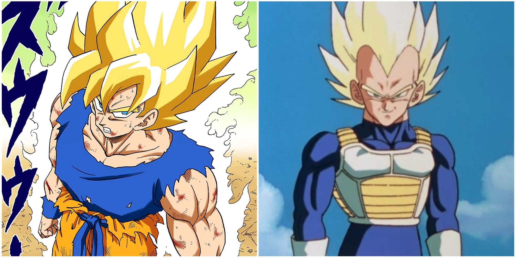 Super Saiyan Goku and Vegeta in Dragon Ball Z