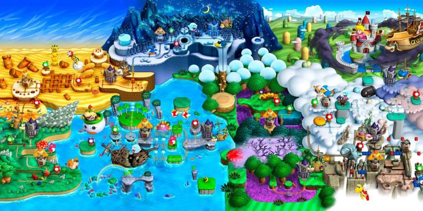 World map of New Super Mario Bros U
