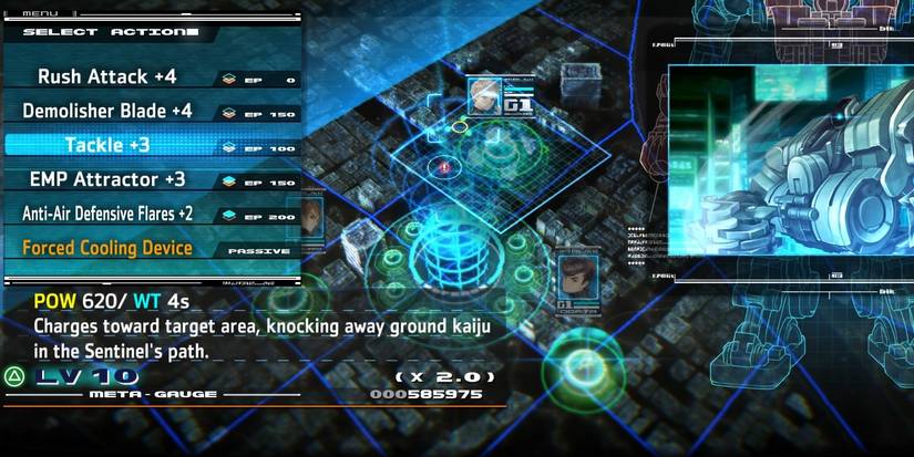 Tackle in the select menu