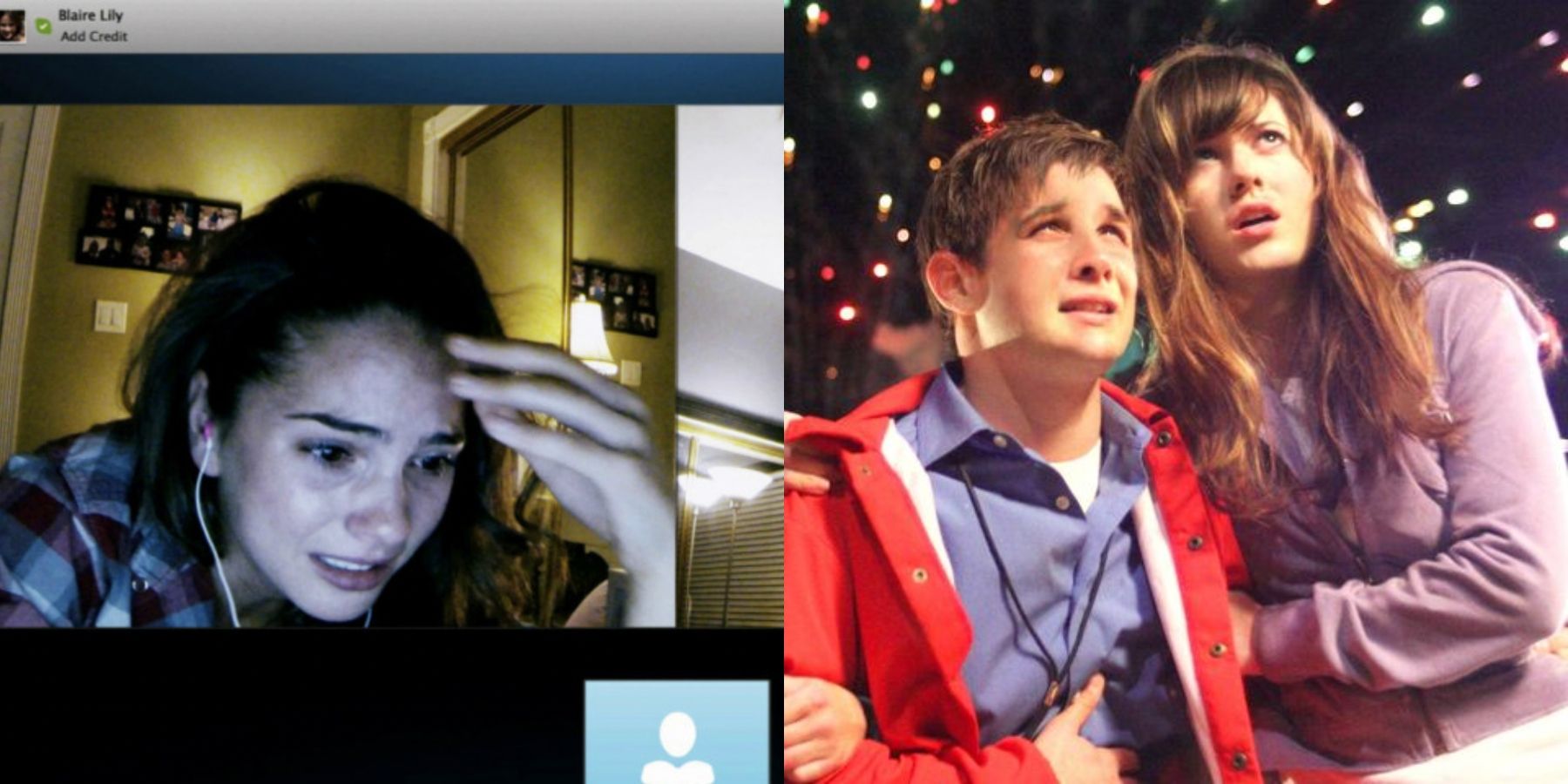 Split image of Shelly Henning in Unfriended and Ryan Merriman and Mary Elizabeth Winstead in Final Destination 3