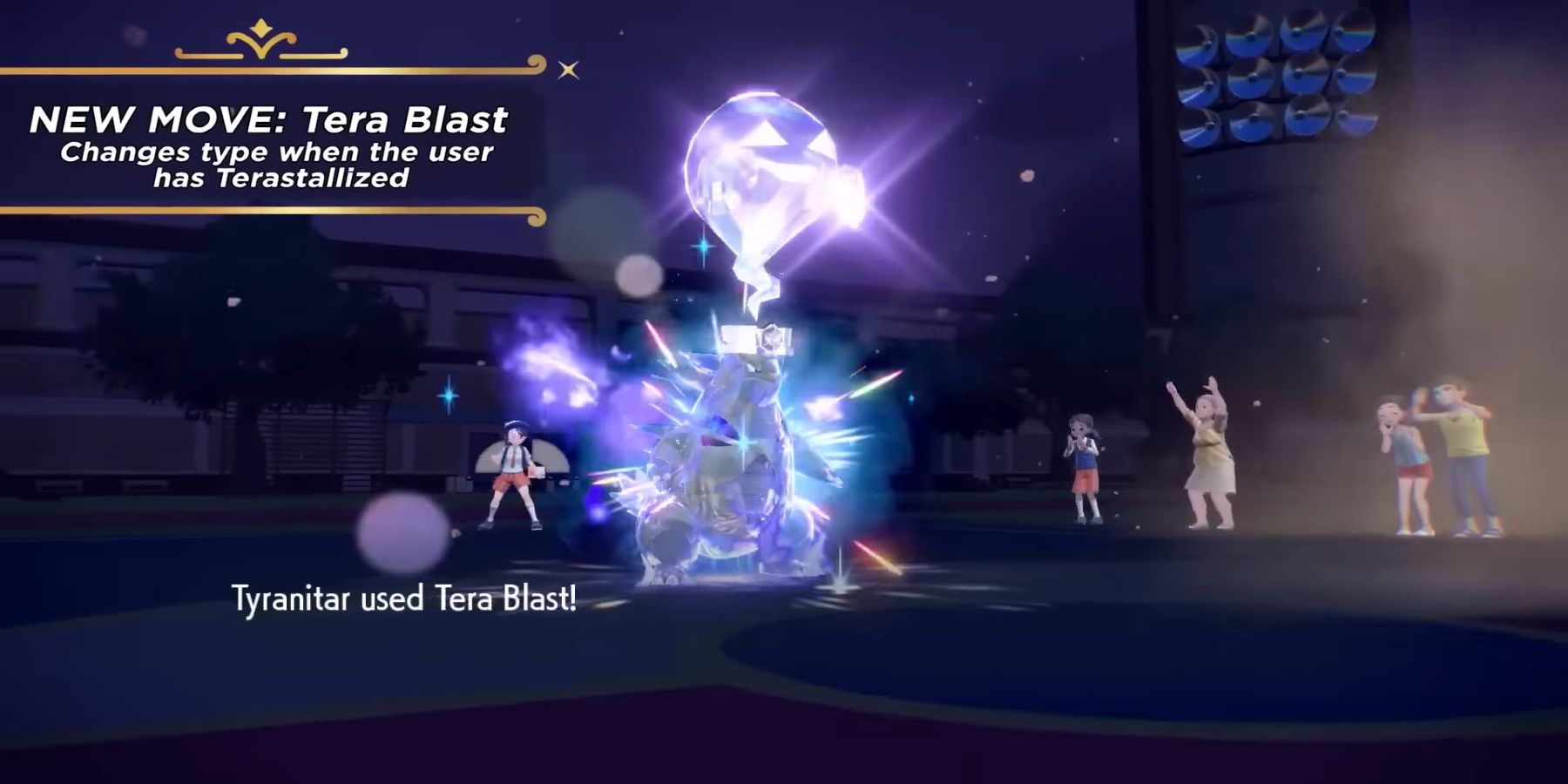 The move Tera Blast for Pokemon Scarlet and Violet