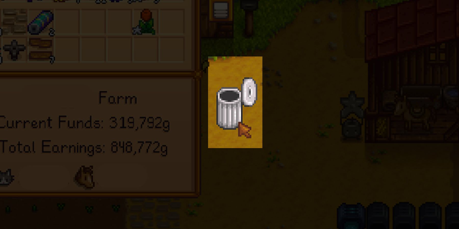 The Bin for Disposal in Stardew Valley