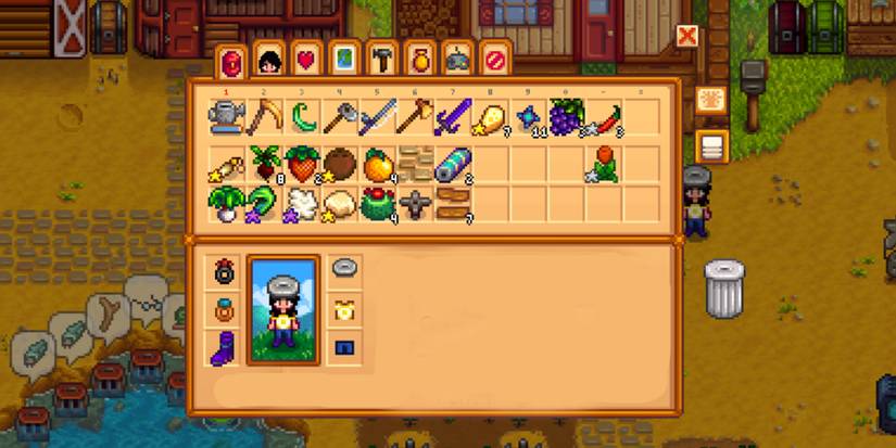 The Main Inventory Menu in Stardew Valley