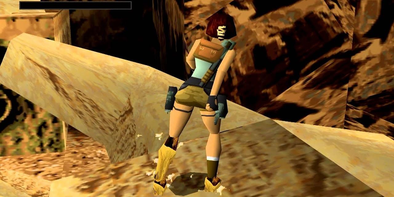 The Midas Hand death in Tomb Raider where Lara becomes a statue of gold