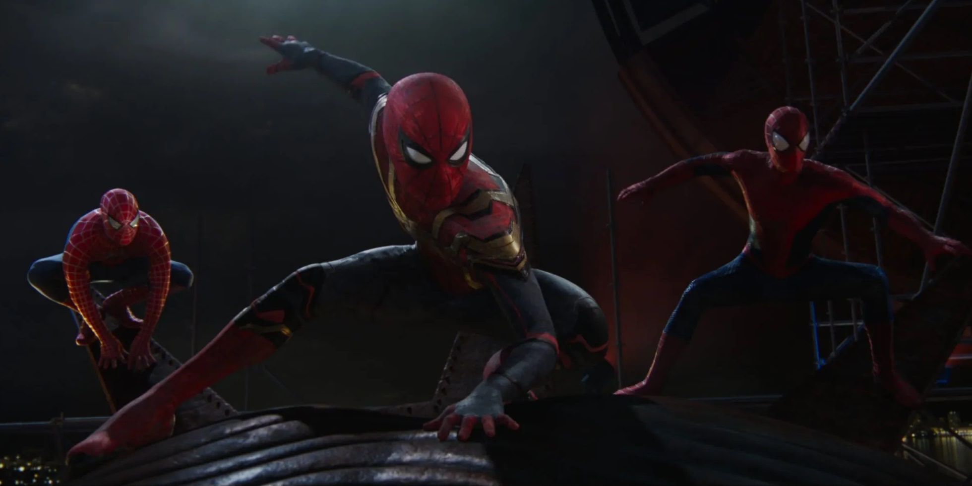 The three Spider-Men prepare for battle in No Way Home
