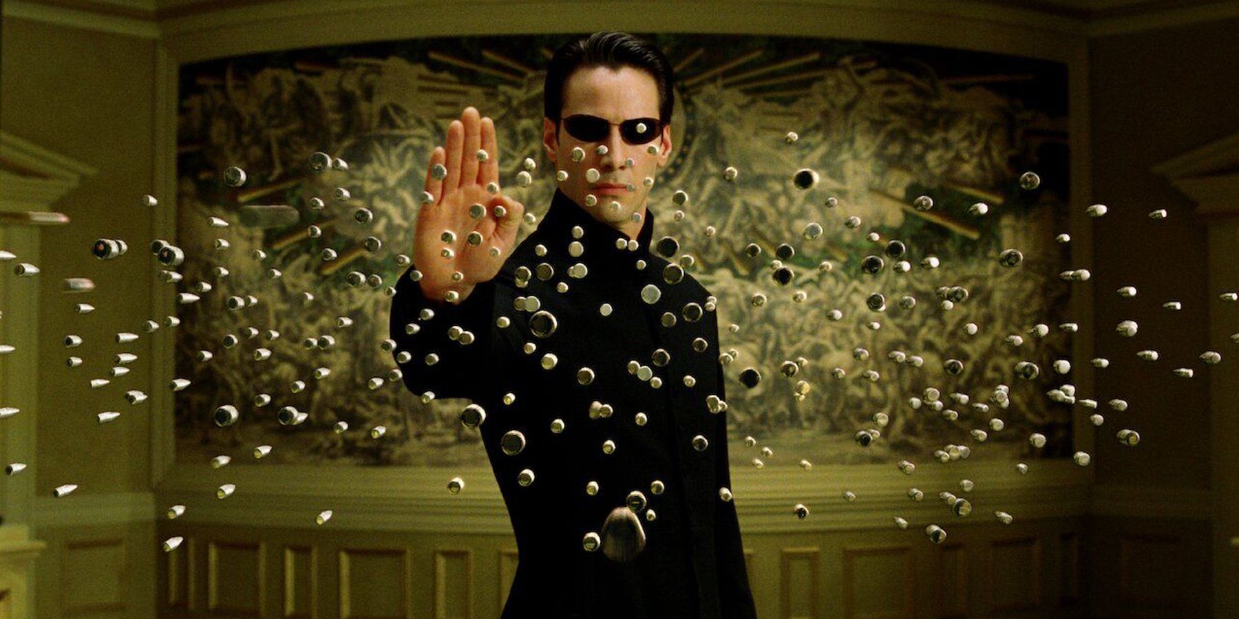 Matrix Neo stopping bullets