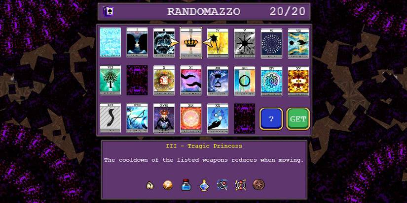 The Tragic Princess Arcana in Vampire Survivors