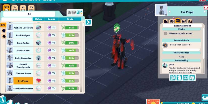 Two Point Campus A Student Wishing For A Park Bench