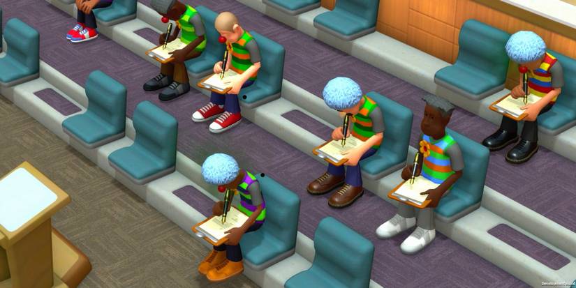 Two Point Campus Clowns in a seminar