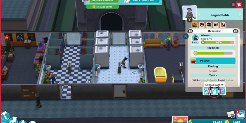 Two Point Campus Expelling A Littering Student