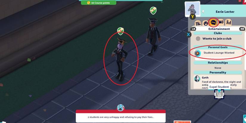 Two Point Campus Finding A Student's Personal Goals