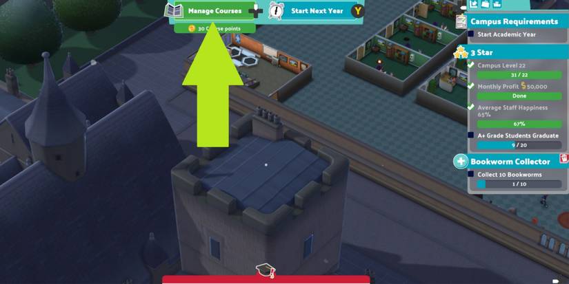 Two Point Campus Managing Courses At The End Of The Year