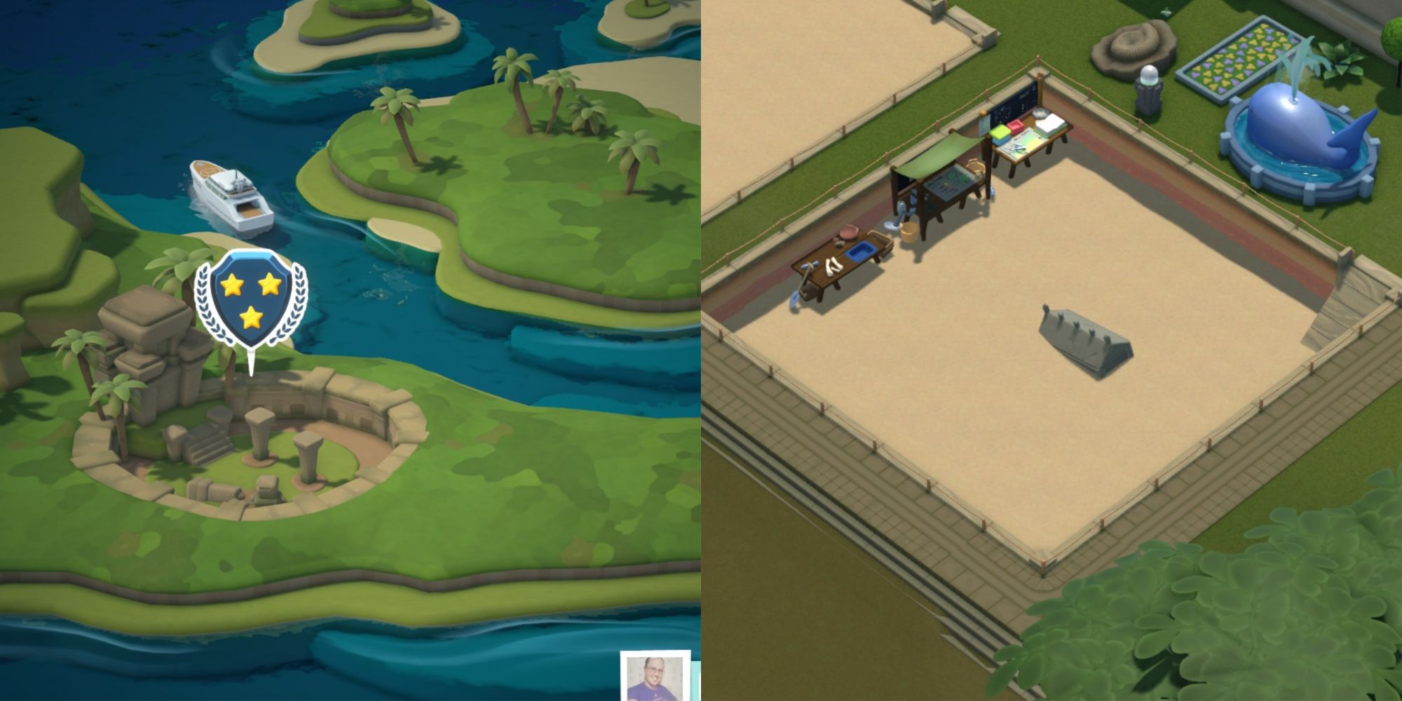 Two Point Campus Three Star Pebberley Ruins Collage