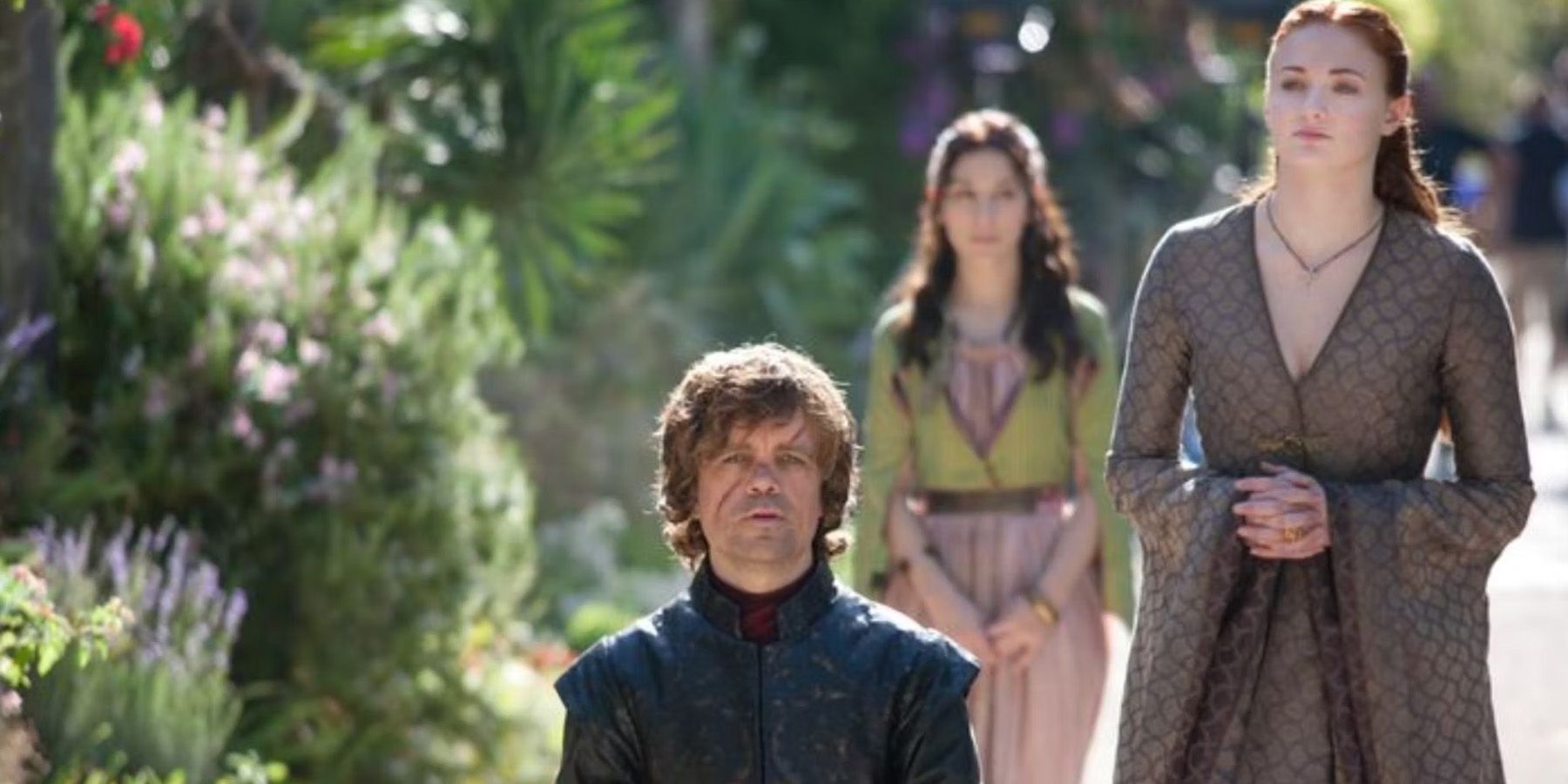 Tyrion & Sansa Walking Discussing Desmond Crakehall cropped